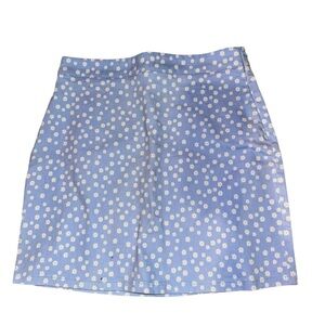 Blue Daisy Floral Skirt
